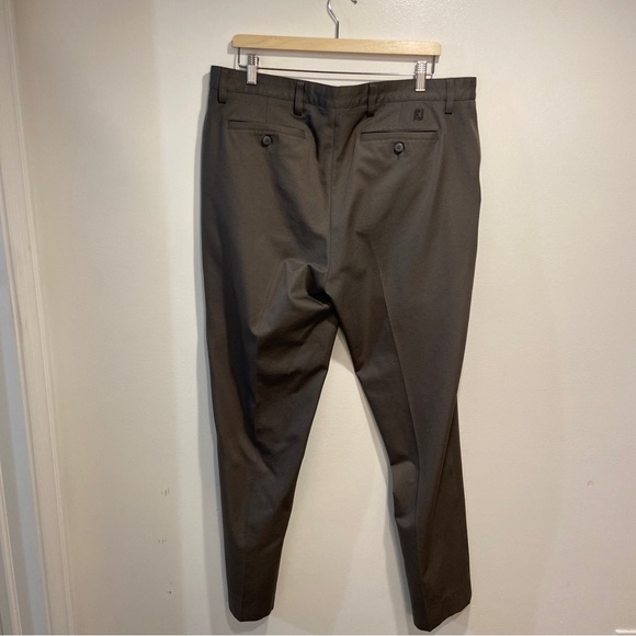 FootJoy Gray Flat Front Chino Stretch Performance Golf Pants Men 38x31 (Tag 34) - Picture 4 of 8